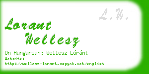 lorant wellesz business card